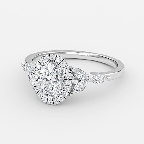 Oval Halo Engagement Ring