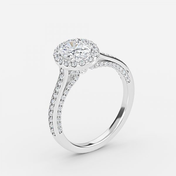 Oval Halo Engagement Ring