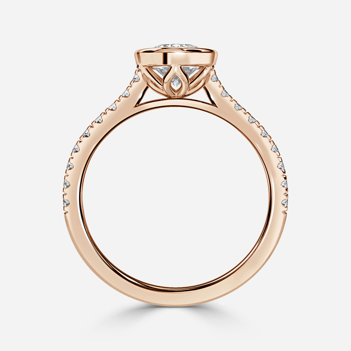 Oval Bezel Engagement Ring