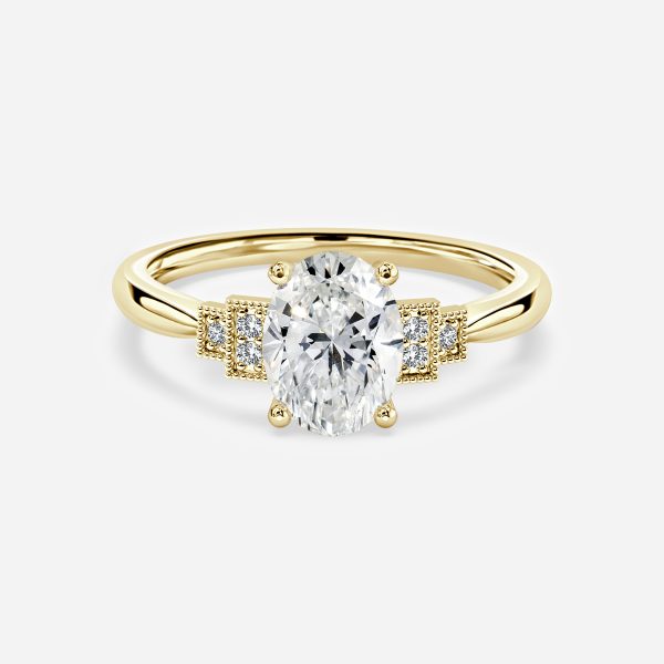 Oval Three Stone Engagement Ring