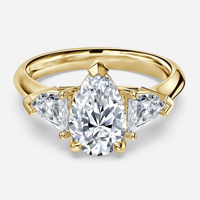 Pear Three Stone Engagement Ring