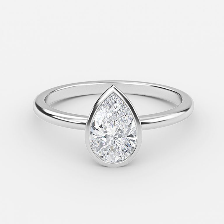 Pear Bezel Engagement Ring