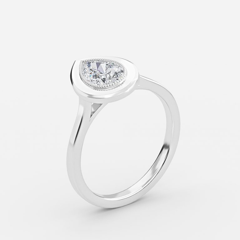 Pear Bezel Engagement Ring