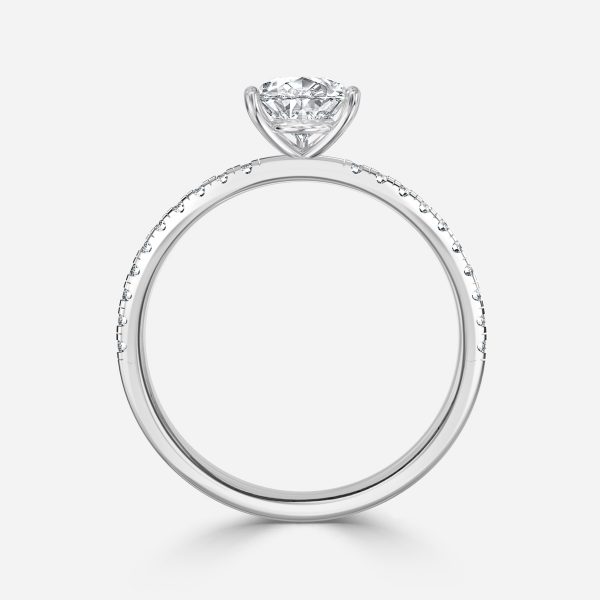 Pear Diamond Band Engagement Ring