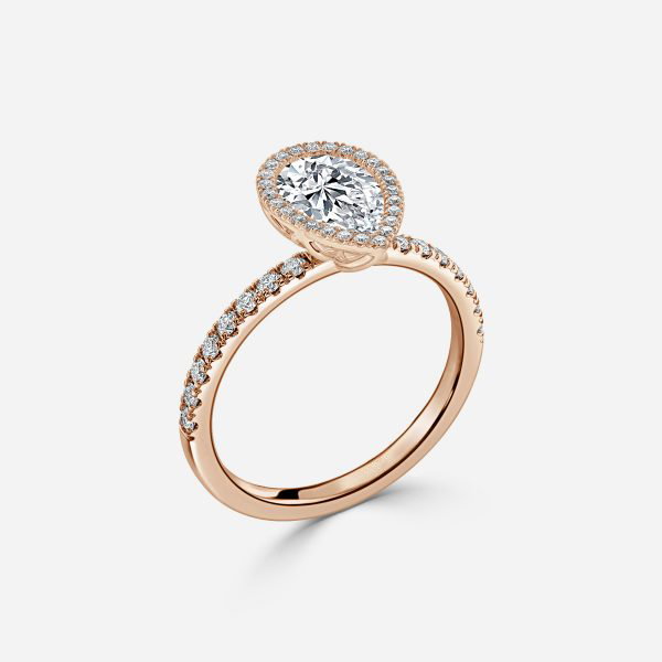 Pear Halo Engagement Ring