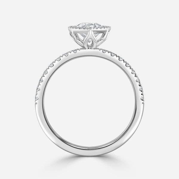 Pear Halo Engagement Ring