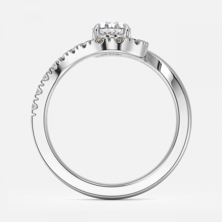 Pear Halo Engagement Ring