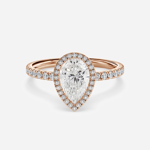Pear Halo Engagement Ring
