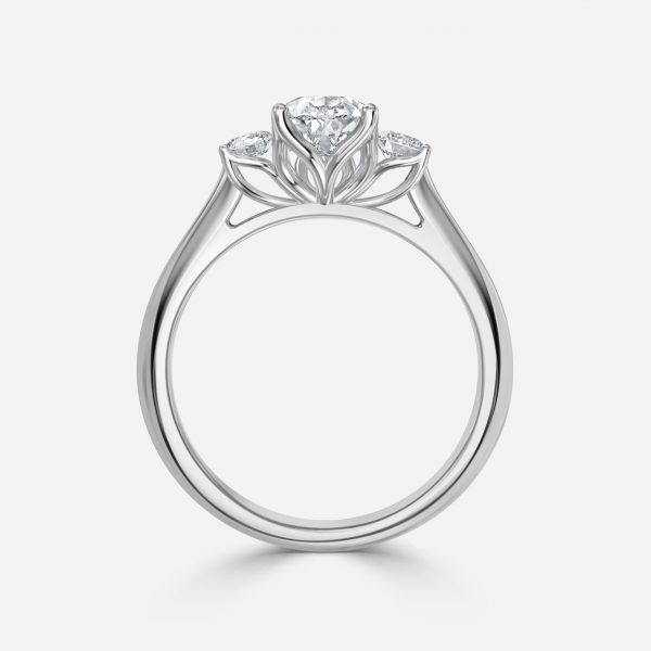 Pear Three Stone Engagement Ring