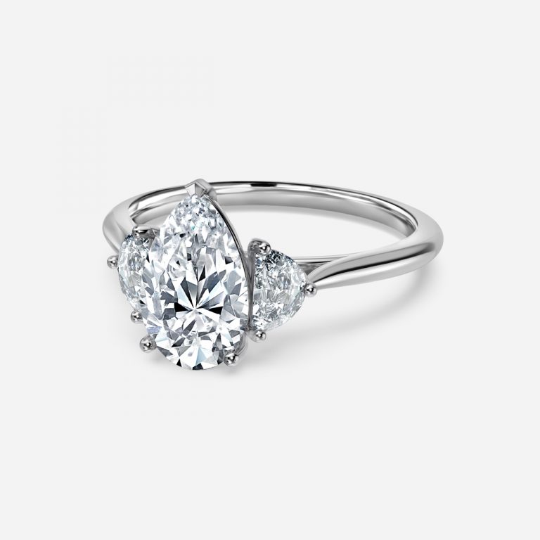 Pear Three Stone Engagement Ring