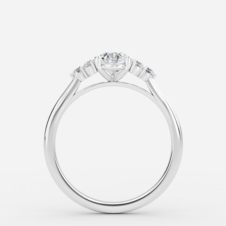 Pear Cluster Engagement Ring