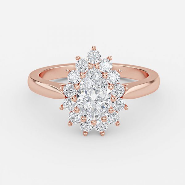 Pear Cluster Engagement Ring