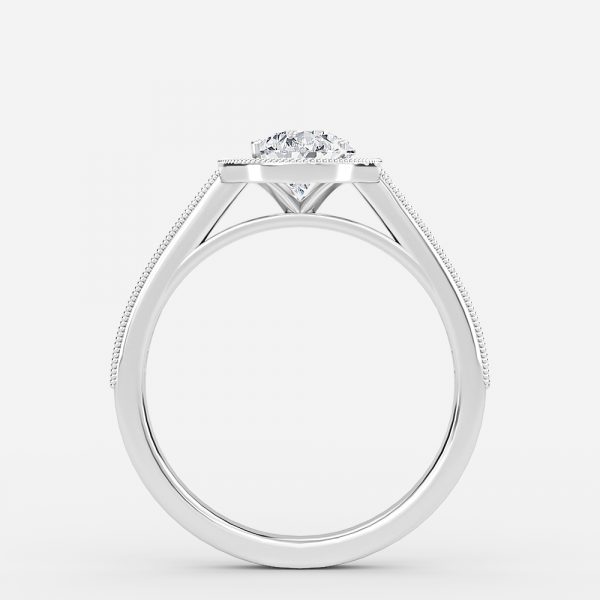 Pear Halo Engagement Ring