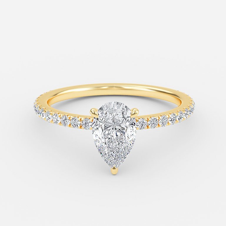 Pear Dainty Engagement Ring