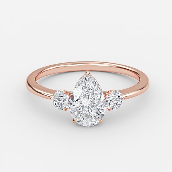 Pear Three Stone Engagement Ring