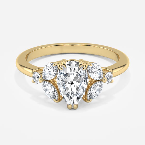 Pear Three Stone Engagement Ring