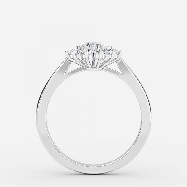 Pear Cluster Engagement Ring