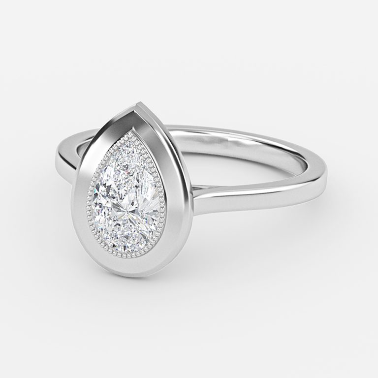 Pear Bezel Engagement Ring