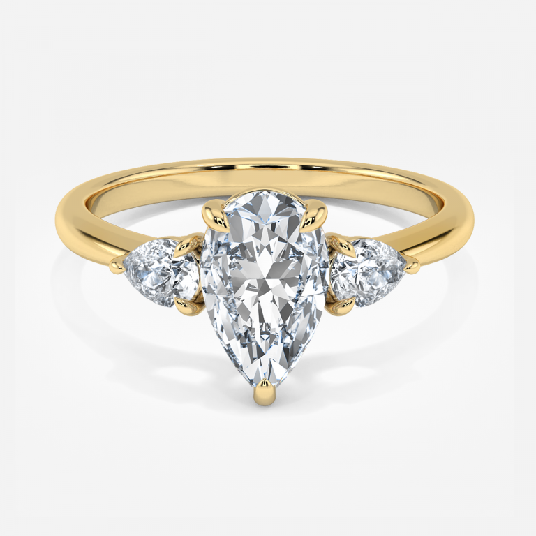 Pear Three Stone Engagement Ring