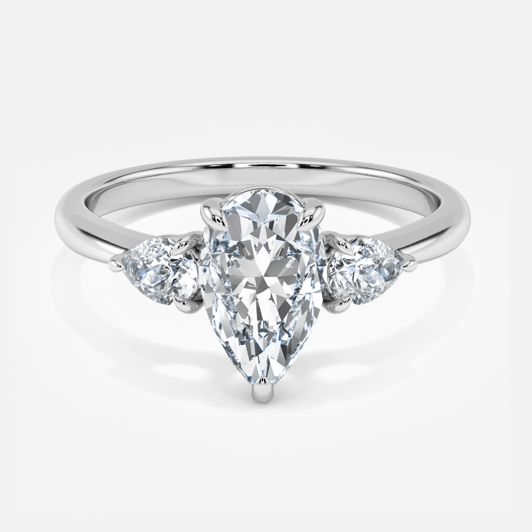 Pear Three Stone Engagement Ring