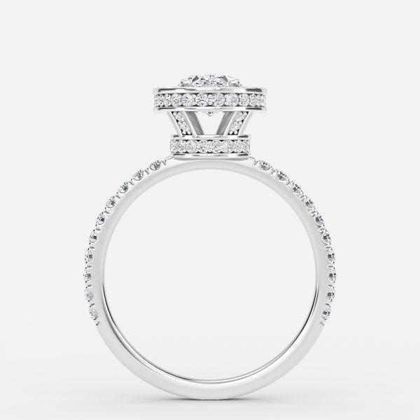 Oval Halo Engagement Ring
