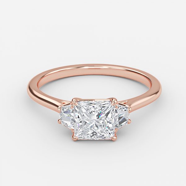 Princess Three Stone Engagement Ring