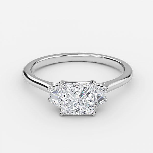 Princess Three Stone Engagement Ring