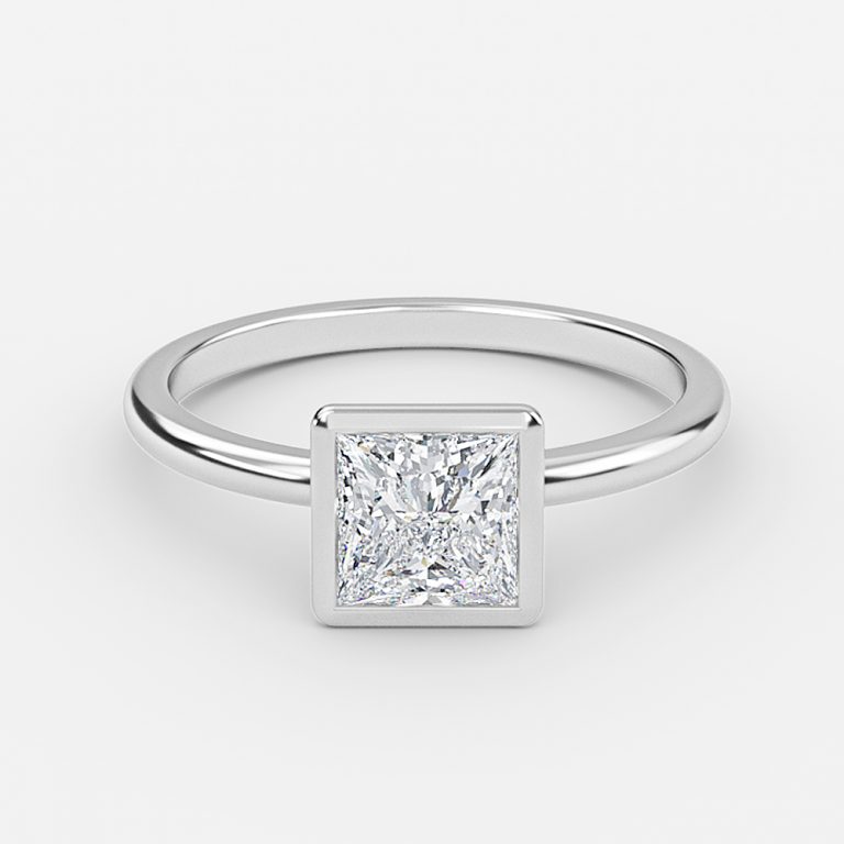 Princess Bezel Engagement Ring