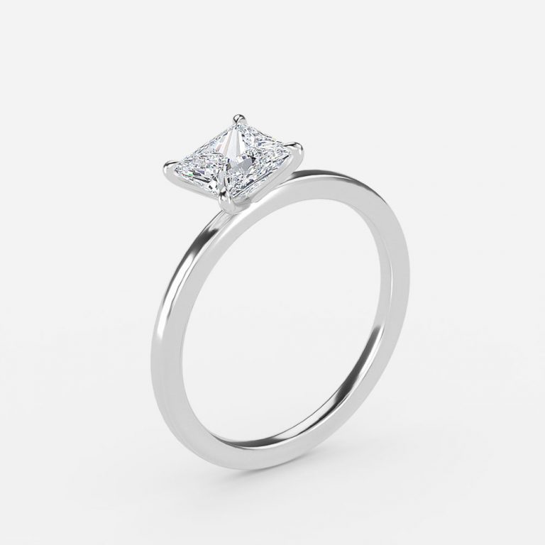 Princess Solitaire Engagement Ring