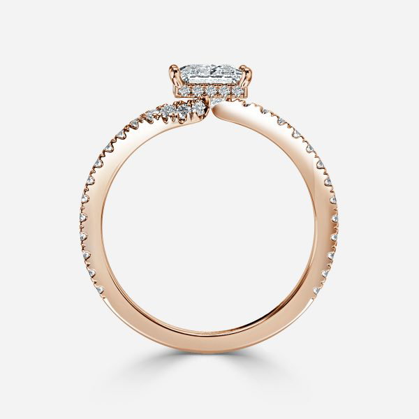 Princess Hidden Halo Engagement Ring