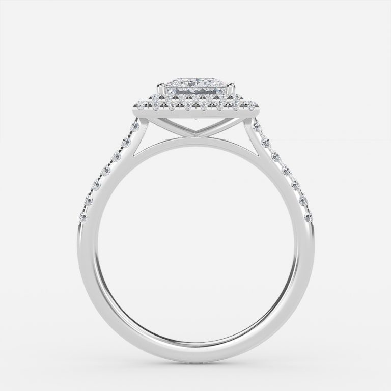 Princess Double Halo Engagement Ring