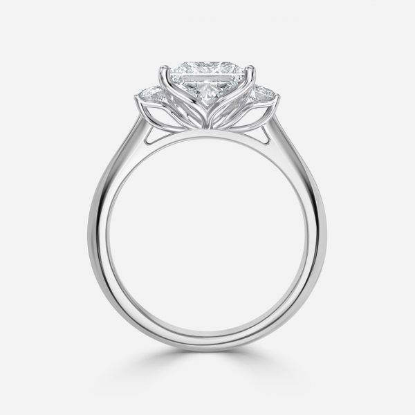 Princess Three Stone Engagement Ring