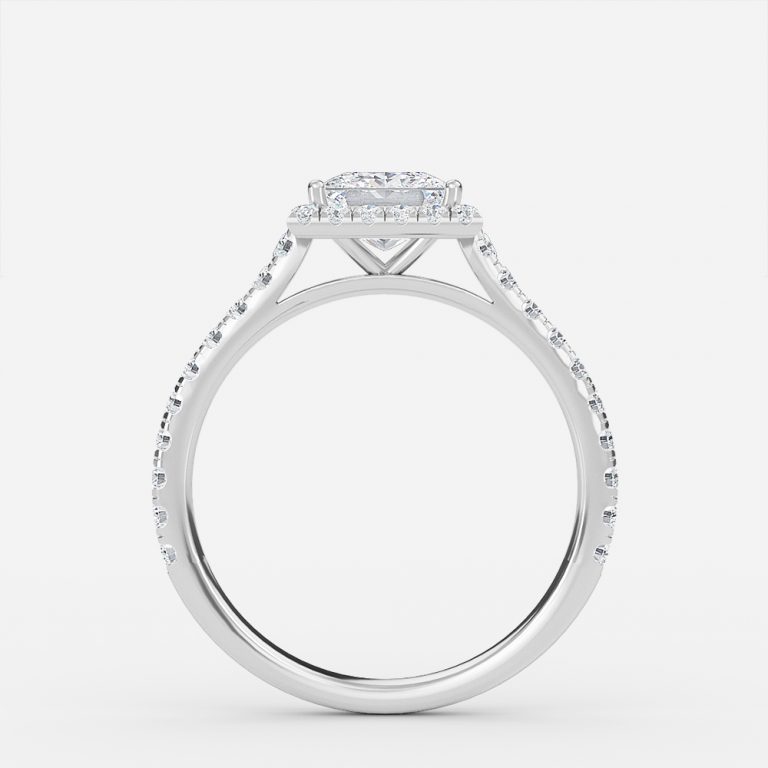 Princess Halo Engagement Ring