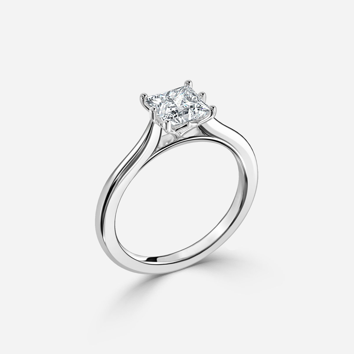 Princess Solitaire Engagement Ring