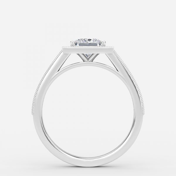 Princess Halo Engagement Ring