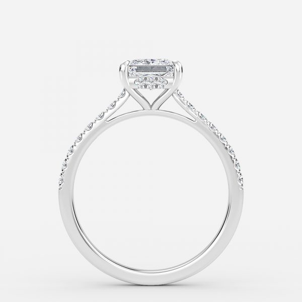 Princess Hidden Halo Engagement Ring