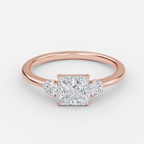 Princess Three Stone Engagement Ring