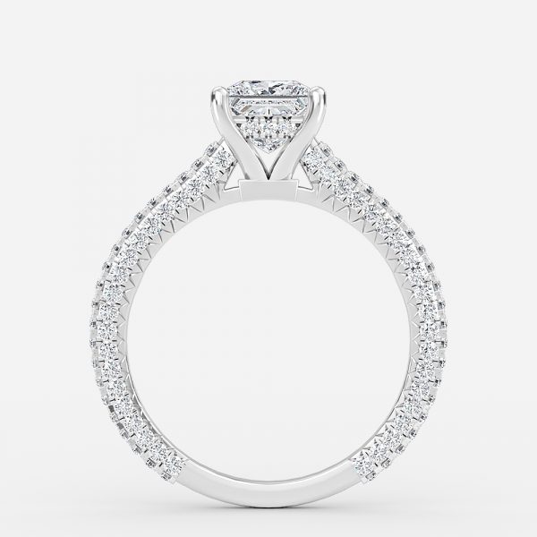Princess Hidden Halo Engagement Ring