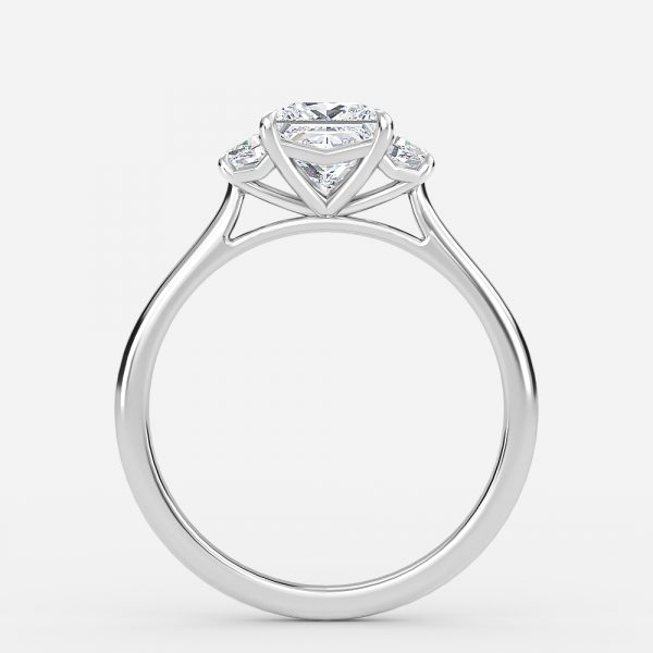 Princess Three Stone Engagement Ring