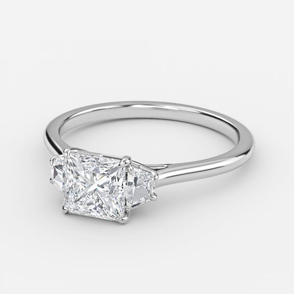 Princess Three Stone Engagement Ring