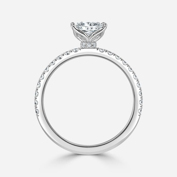 Princess Hidden Halo Engagement Ring