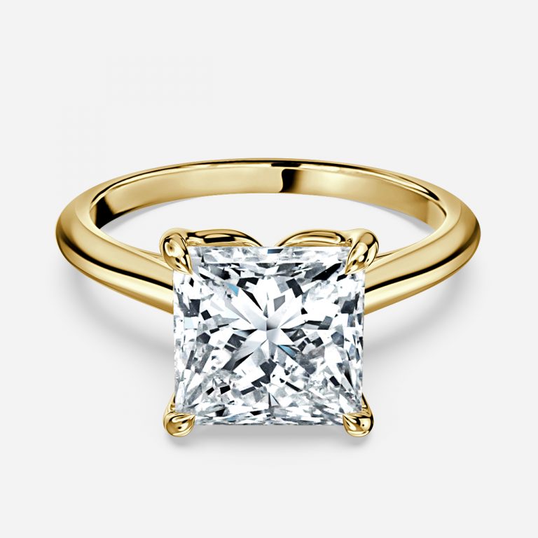 Princess Hidden Halo Engagement Ring