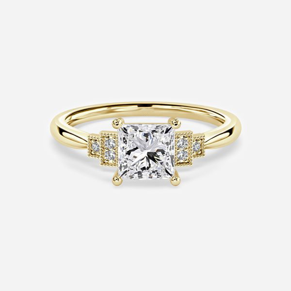 Princess Three Stone Engagement Ring