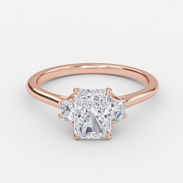 Radiant Three Stone Engagement Ring