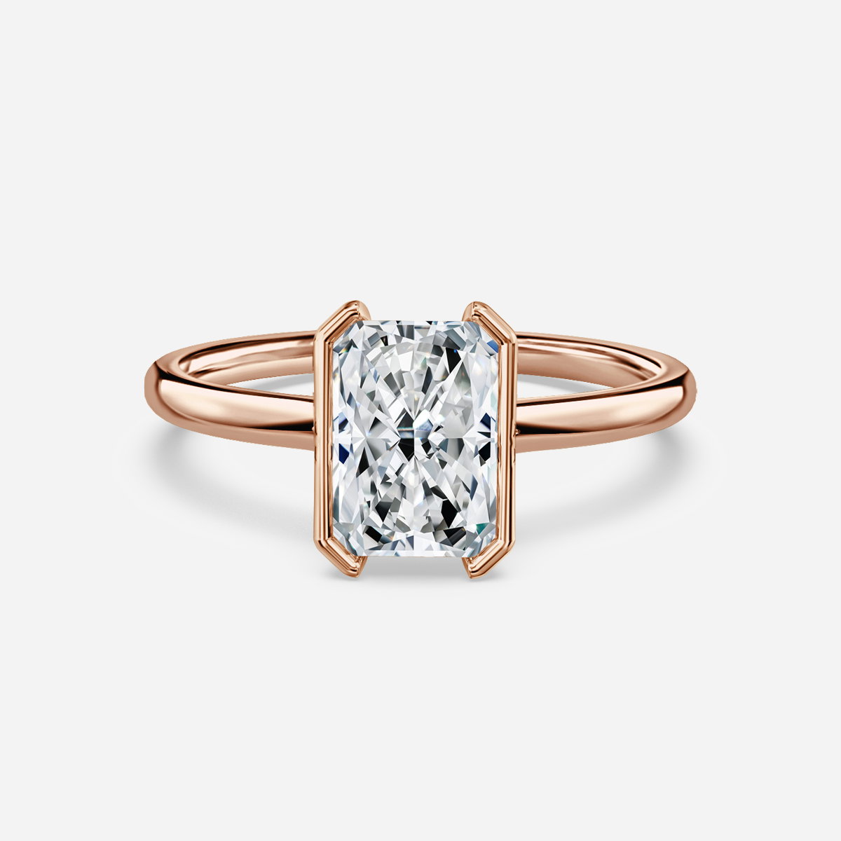 Radiant Bezel Engagement Ring