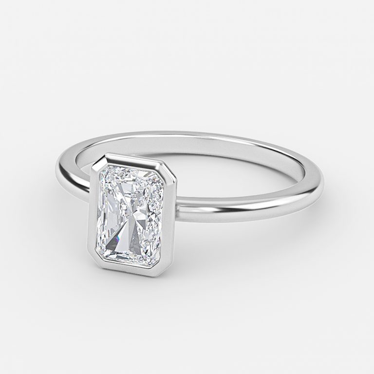 Radiant Bezel Engagement Ring