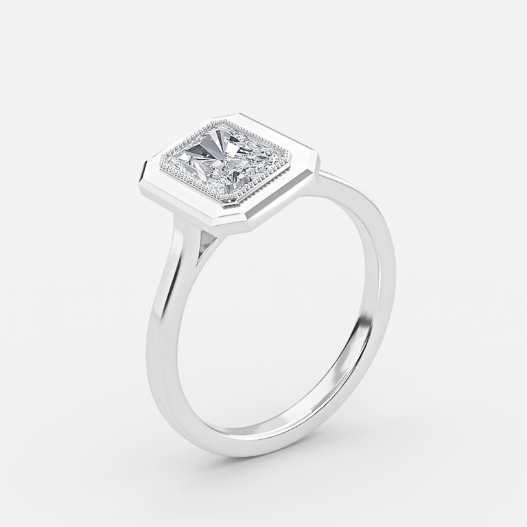 Radiant Bezel Engagement Ring