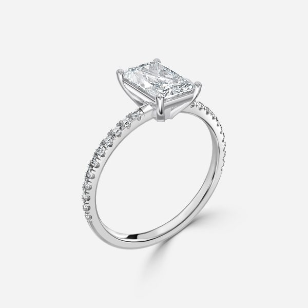 De La Luna Radiant Diamond Band Engagement Ring