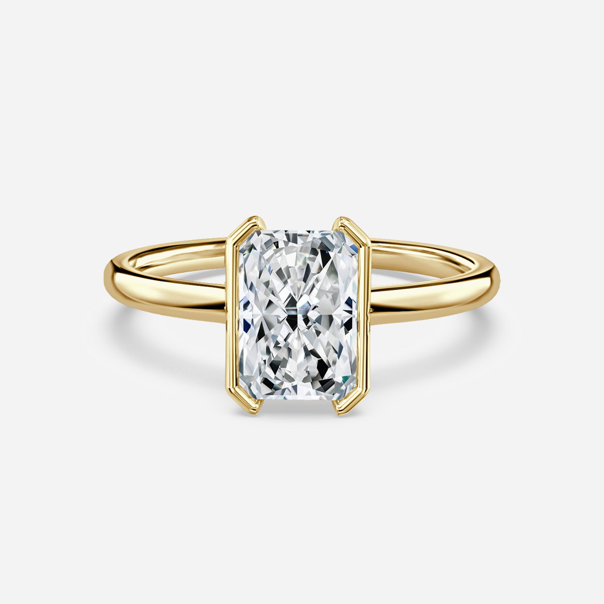 Radiant Bezel Engagement Ring