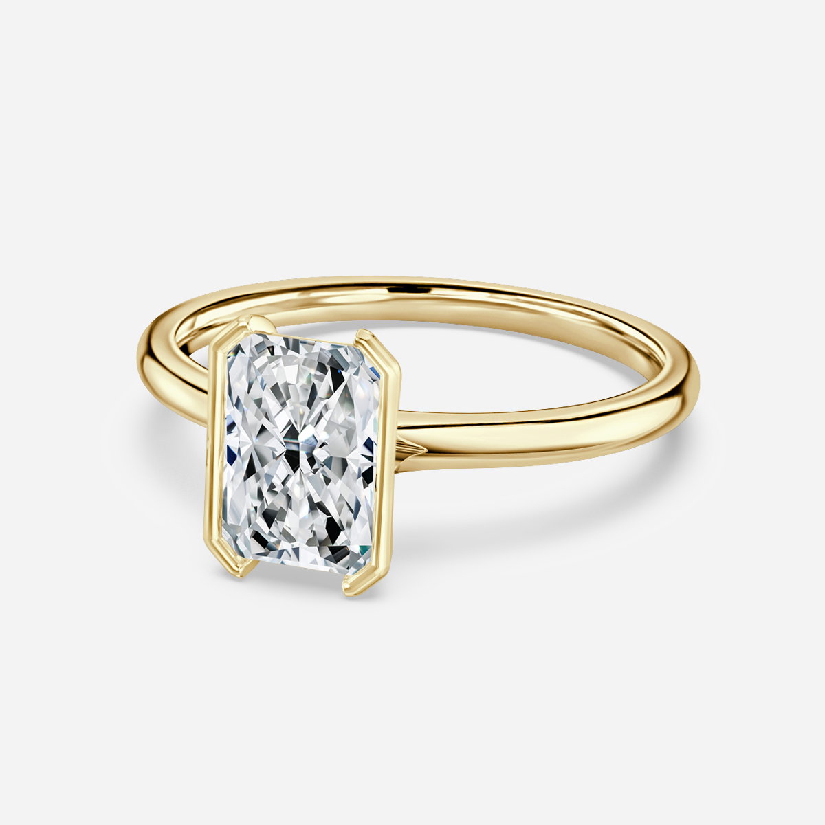 Radiant Bezel Engagement Ring